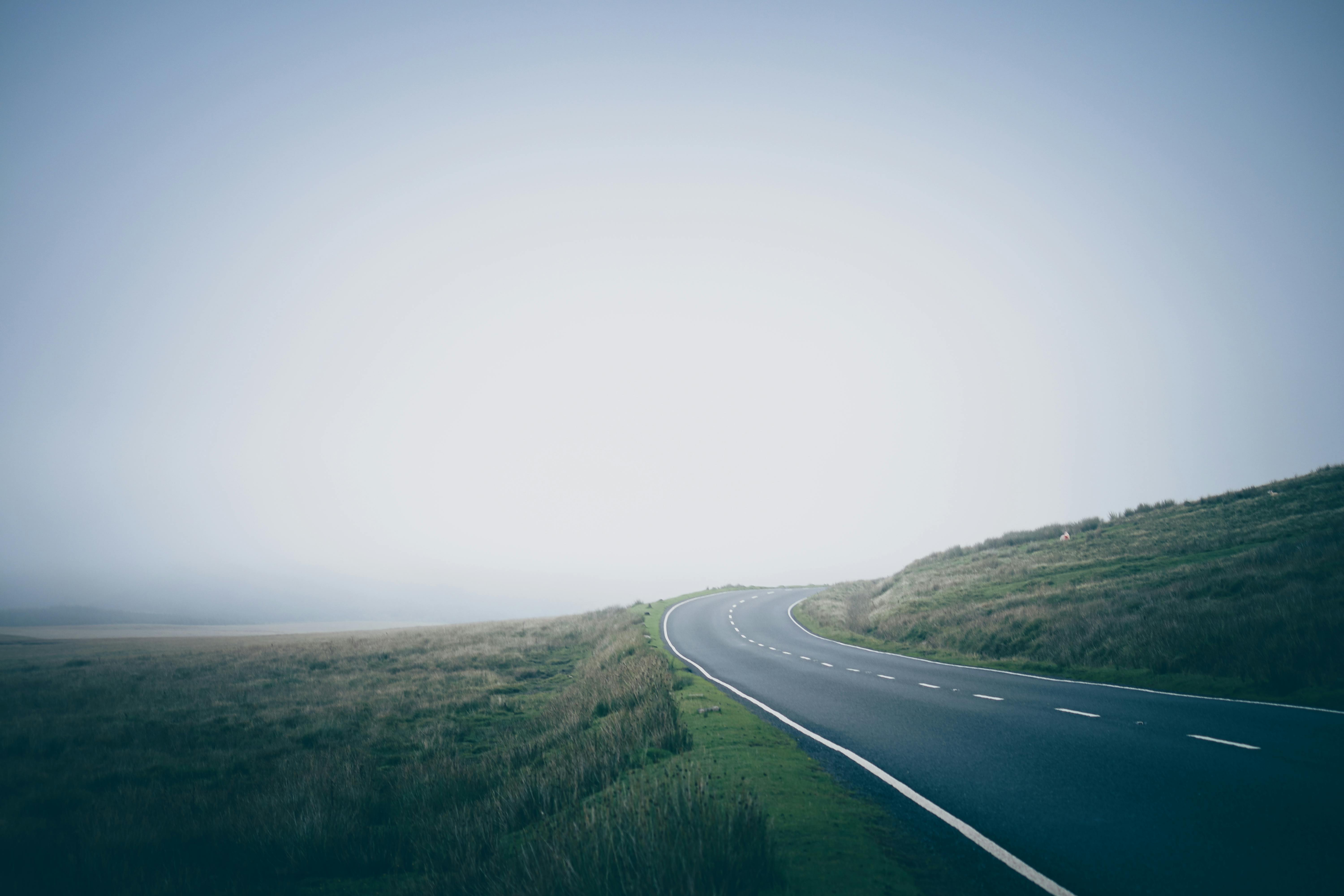 Open road ahead, no traffic